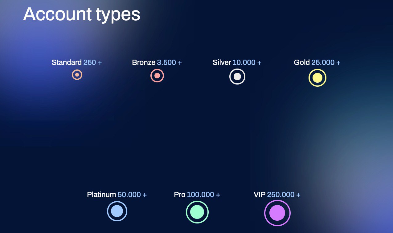 Endurings Markets Account types