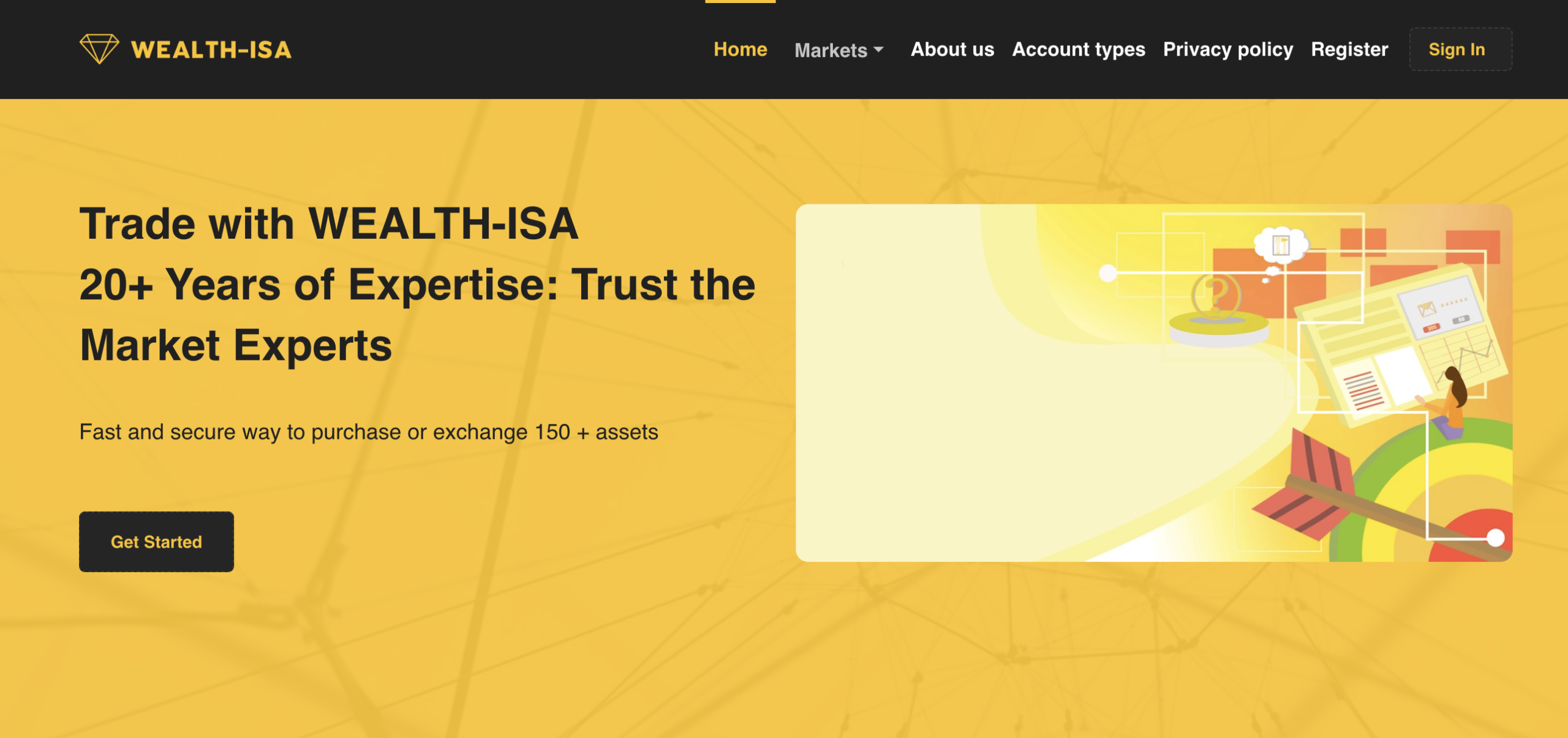 Finimperial home page screenshot